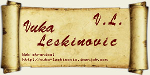 Vuka Leškinović vizit kartica